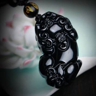 Dây Chuyền Tỳ Hưu Thạch Anh Đen