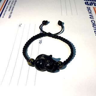 Vòng Tay Dây Vải Hồ Ly Đen