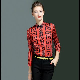 ÁO SƠ MI HỌA TIẾT 17019