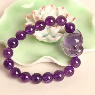 Vòng Tay Thạch Anh Hồ Ly Tím