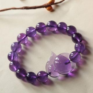 Vòng Tay Thạch Anh Hồ Ly Tím