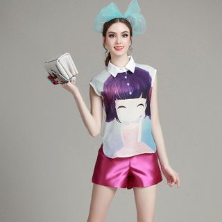 SET ÁO HỌA TIẾT QUẦN SHORT 160326