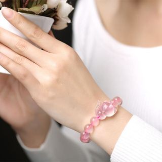 Vòng Tay Hồ Ly Thạch Anh Hồng