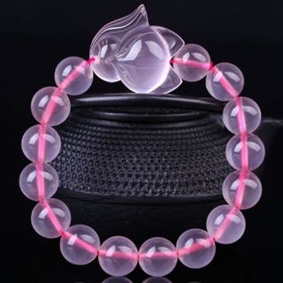 Vòng Tay Hồ Ly Thạch Anh Hồng