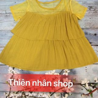 áo xếp ly phối ren quảng châu