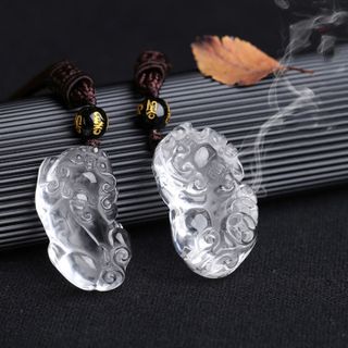 Dây Chuyền Tỳ Hưu Pha Lê Trắng