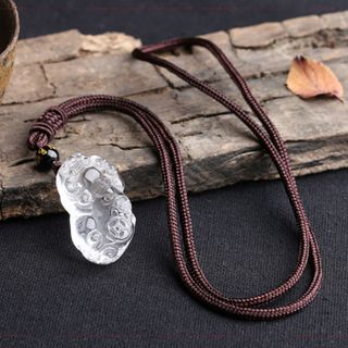 Dây Chuyền Tỳ Hưu Pha Lê Trắng