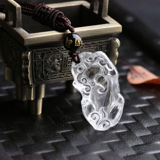 Dây Chuyền Tỳ Hưu Pha Lê Trắng