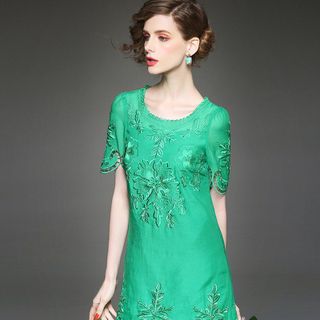 ĐẦM VOAN HỌA TIẾT THÊU 160170