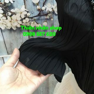 áo phối lưới xếp ly
