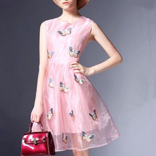 ĐẦM VOAN HỌA TIẾT BƯỚM 160172