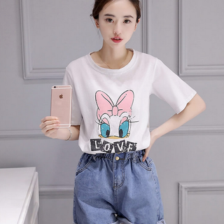 SET ÁO THUN HỌA TIẾT QUẦN SHORT JEANS 160330