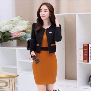 Set nguyên bộ váy áo khoác