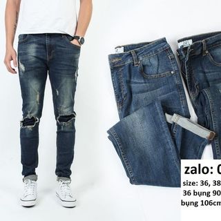Quần jean rách co giãn bigsize đẹp