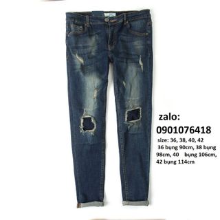 Quần jean rách co giãn bigsize đẹp