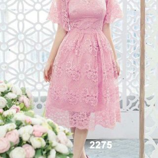 Đầm xòe ren ngắn tay dự tiệc 2275