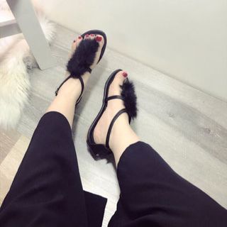 giày sandal lông xinh
