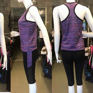 BỘ TẬP GYM ÁO B A LỖ QUẦN LỮNG