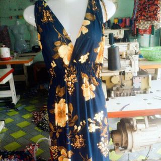 Đầm thun gân trung niên