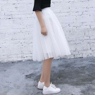 chân váy dập ly