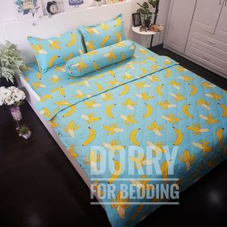 Sỉ sét com chăn ga coottong Polly 5 món - chần bông