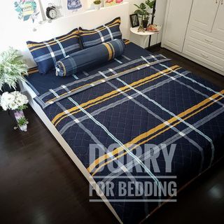 Sỉ sét com chăn ga coottong Polly 5 món - chần bông