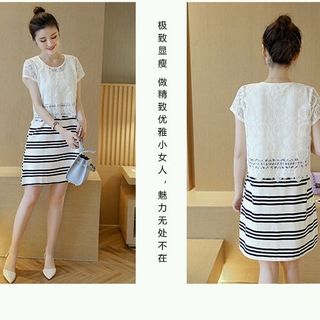 Đầm bầu kết hợp cho con bú sét váy áo