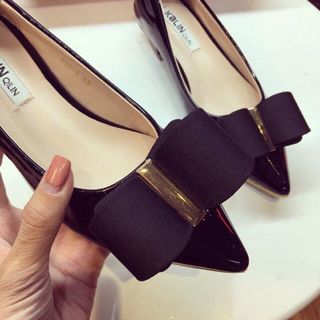 giày bup bê got vuông da