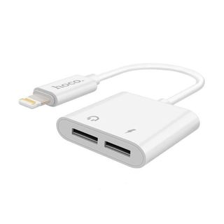 Hoco - Jack chuyển đổi cho ip7/7 plus 1 Đầu Sạc 2A - 1 Đầu tai nghe cổng Lightning - LS5