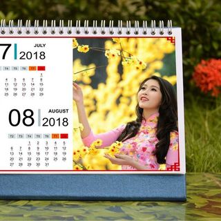 Lịch để bàn 2018 in hình theo yêu cầu