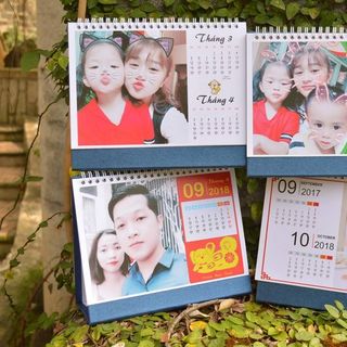Lịch để bàn 2018 in hình theo yêu cầu