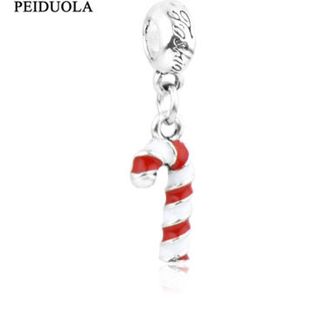Charm cây gậy Noel làm vòng charm DIY