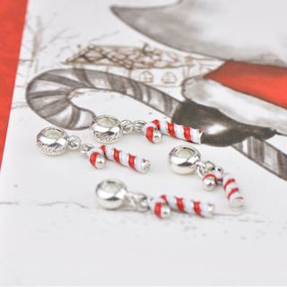 Charm cây gậy Noel làm vòng charm DIY