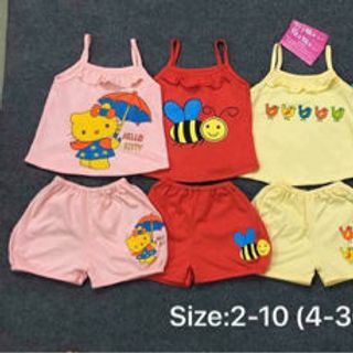 xưởng chuyên sỉ giá gốc bộ cotton xinh yêu cho bé gái