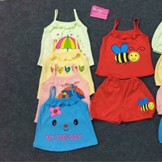 xưởng chuyên sỉ giá gốc bộ cotton xinh yêu cho bé gái
