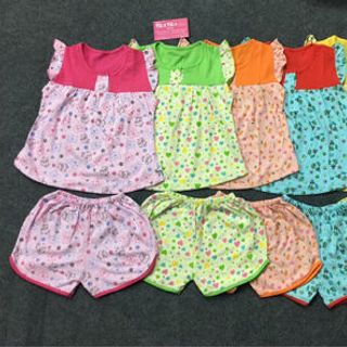 Bộ đùi cotton 100 cực xinh cho bé gái