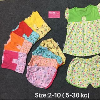 Bộ đùi cotton 100 cực xinh cho bé gái