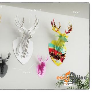 Nội thất trang trí- đầu nai trang trí 3d