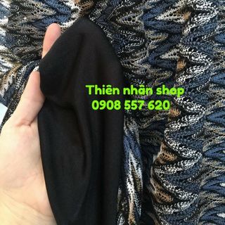 đầm 2 dây tầng họa tiết