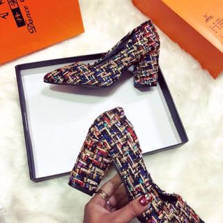 giày got vuông chất bố