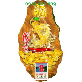 Lịch Gỗ Kim Ngư Phú Quý