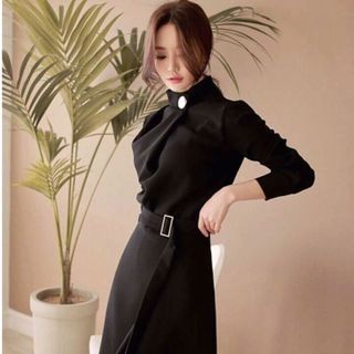 Đầm Công Sở Tay Dài Kèm Best - D957
