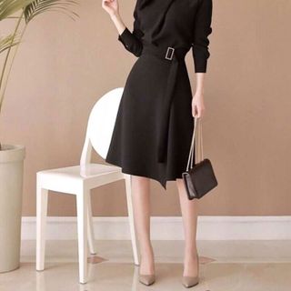 Đầm Công Sở Tay Dài Kèm Best - D957