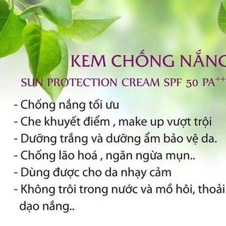 kem chống nắng thiên nhiên