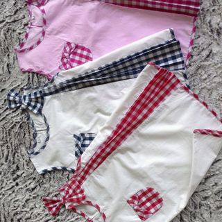 Đầm bé gái cotton phối carô ri 7