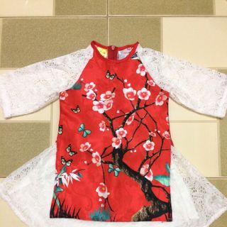 set áo dài cách tân bé gái