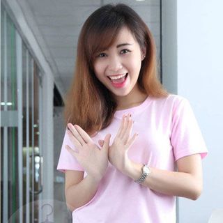 áo thun trơn nữ cổ tròn