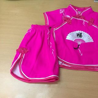 Mẫu váy cách tân trung hoa cánh quạt 3 màu như hình