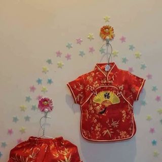 Mẫu váy cách tân trung hoa cánh quạt 3 màu như hình