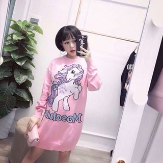 đầm viền tay cổ bo gân